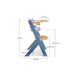 Chaise haute évolutive enock avec coussins nordic breeze