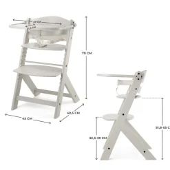 Chaise haute évolutive enock beige