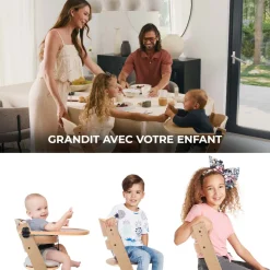 Chaise haute évolutive enock beige