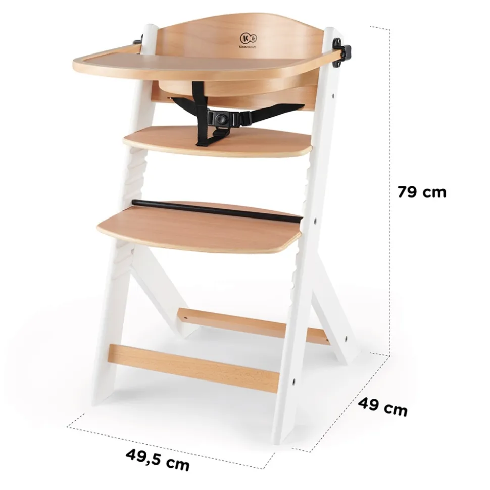 Chaise haute évolutive enock blanc