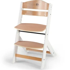 Chaise haute évolutive enock blanc avec coussins gris