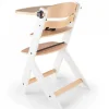 Chaise haute évolutive enock white wood + plateau
