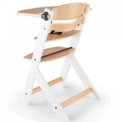 Chaise haute évolutive enock white wood + plateau