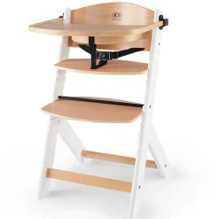 Chaise haute évolutive enock white wood + plateau