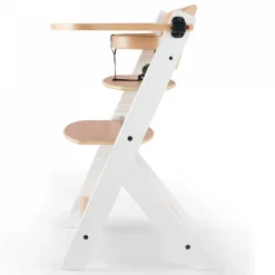Chaise haute évolutive enock white wood + plateau