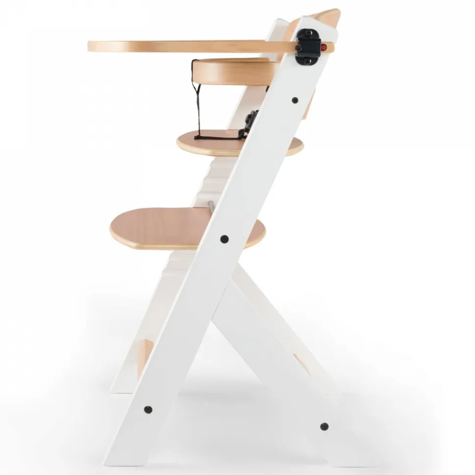 Chaise haute évolutive enock white wood + plateau