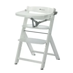 Chaise haute évolutive 2-en-1 timba 2 white + transat tinted graphite