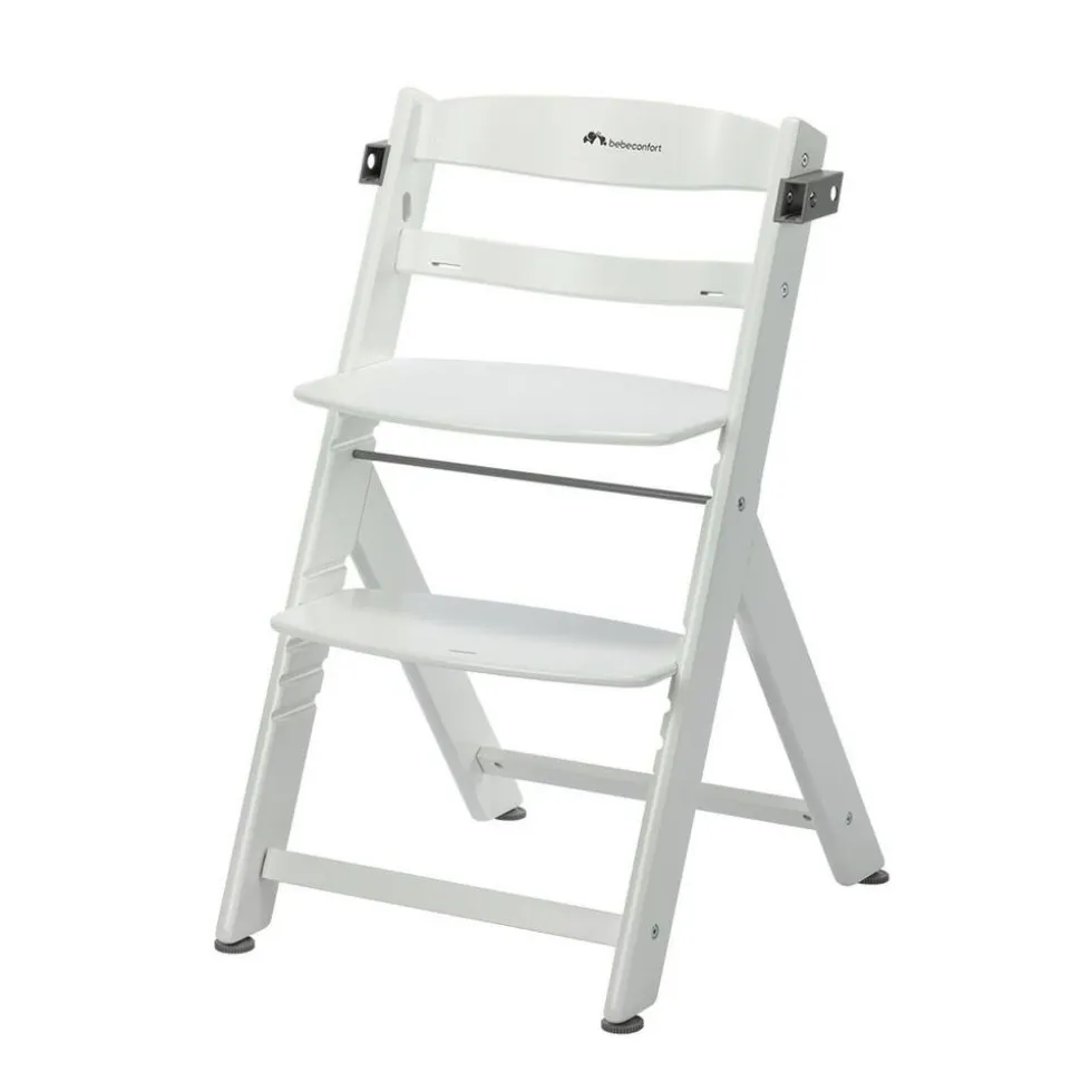 Chaise haute évolutive 2-en-1 timba 2 white + transat tinted graphite