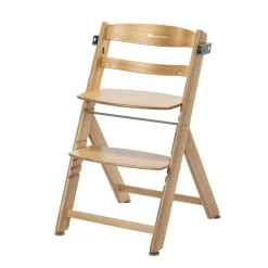 Chaise haute évolutive 2-en-1 timba 2 natural wood + transat tinted graphite