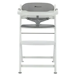 Chaise haute évolutive 2-en-1 timba 2 blanc avec coussin gris + transat tinted graphite