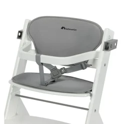 Chaise haute évolutive 2-en-1 timba 2 blanc avec coussin gris + transat tinted graphite