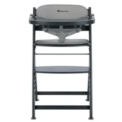 Chaise haute évolutive 2-en-1 timba 2 avec coussin mineral graphite + transat tinted graphite