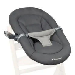 Chaise haute évolutive 2-en-1 timba 2 light wood avec coussin beige + transat tinted graphite