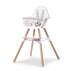 Chaise haute évolutive evolu 2 blanc + pieds longs