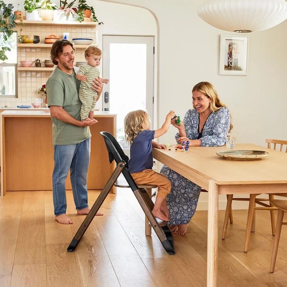 Chaise haute évolutive evolve bois foncé