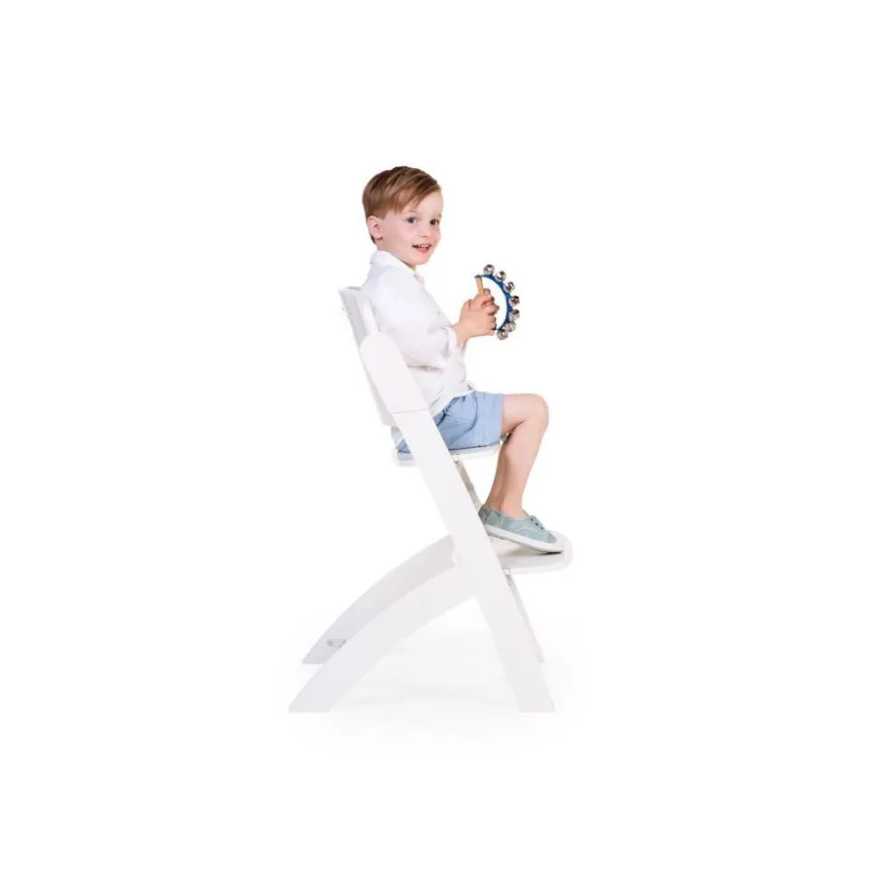 Chaise haute évolutive evosit blanche + tablette