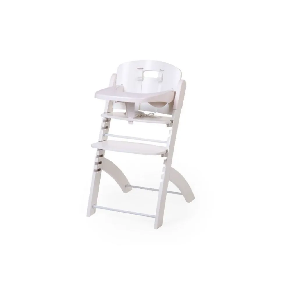 Chaise haute évolutive evosit blanche + tablette