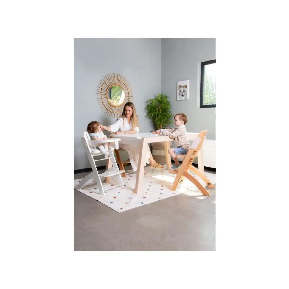 Chaise haute évolutive evosit blanche + tablette