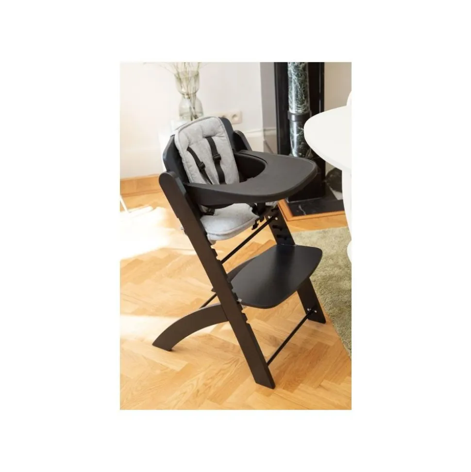 Chaise haute évolutive evosit noire + tablette
