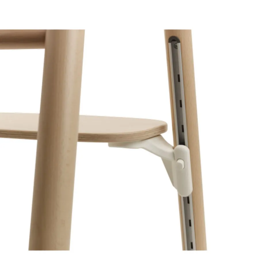 Chaise haute évolutive giraffe + baby set + tablette bois neutre et blanc