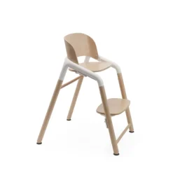 Chaise haute évolutive giraffe + baby set + tablette bois neutre et blanc