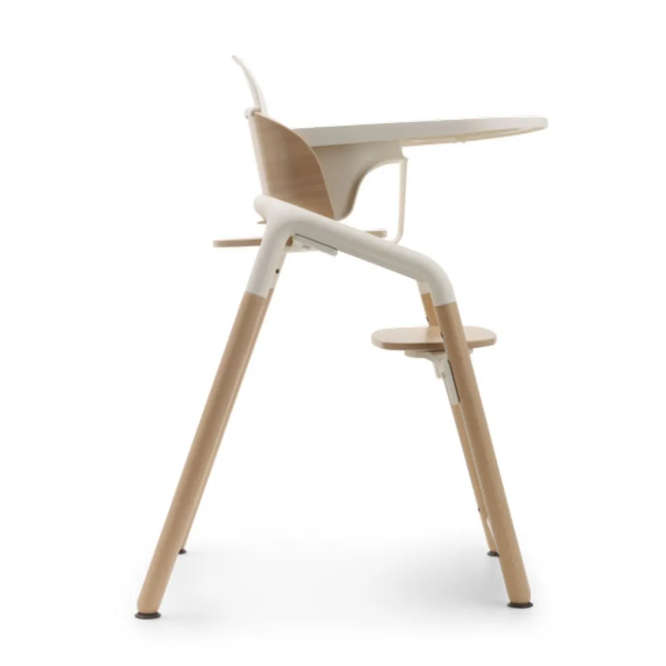 Chaise haute évolutive giraffe + baby set + tablette bois neutre et blanc