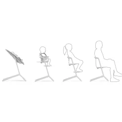 Chaise haute évolutive lemo all white