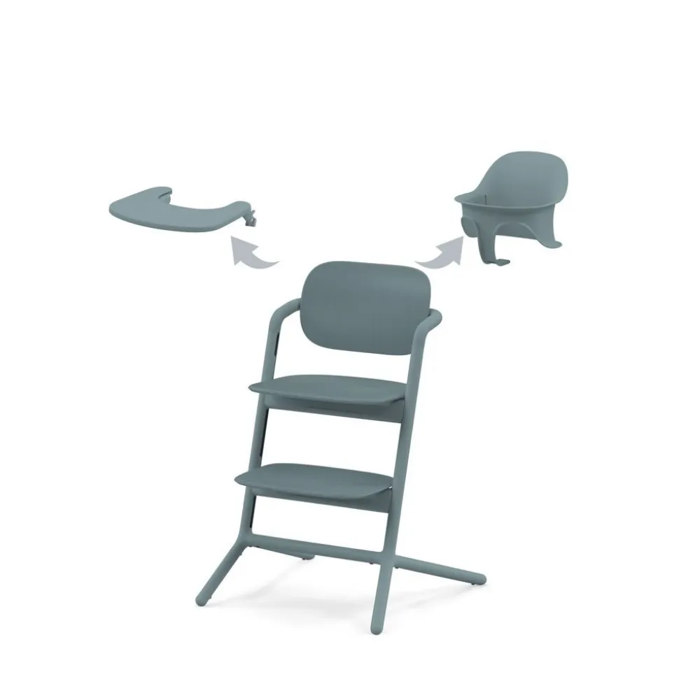 Chaise haute évolutive lemo 3en1 stone blue