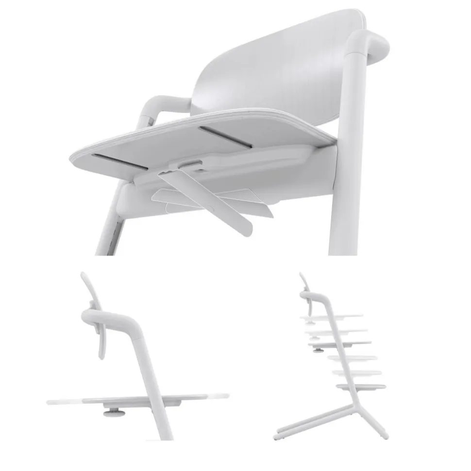 Chaise haute évolutive lemo 3en1 all white