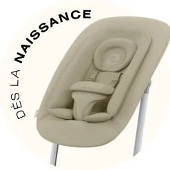 Chaise haute évolutive lemo 4en1 all white