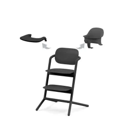 Chaise haute évolutive lemo 3en1 stunning black