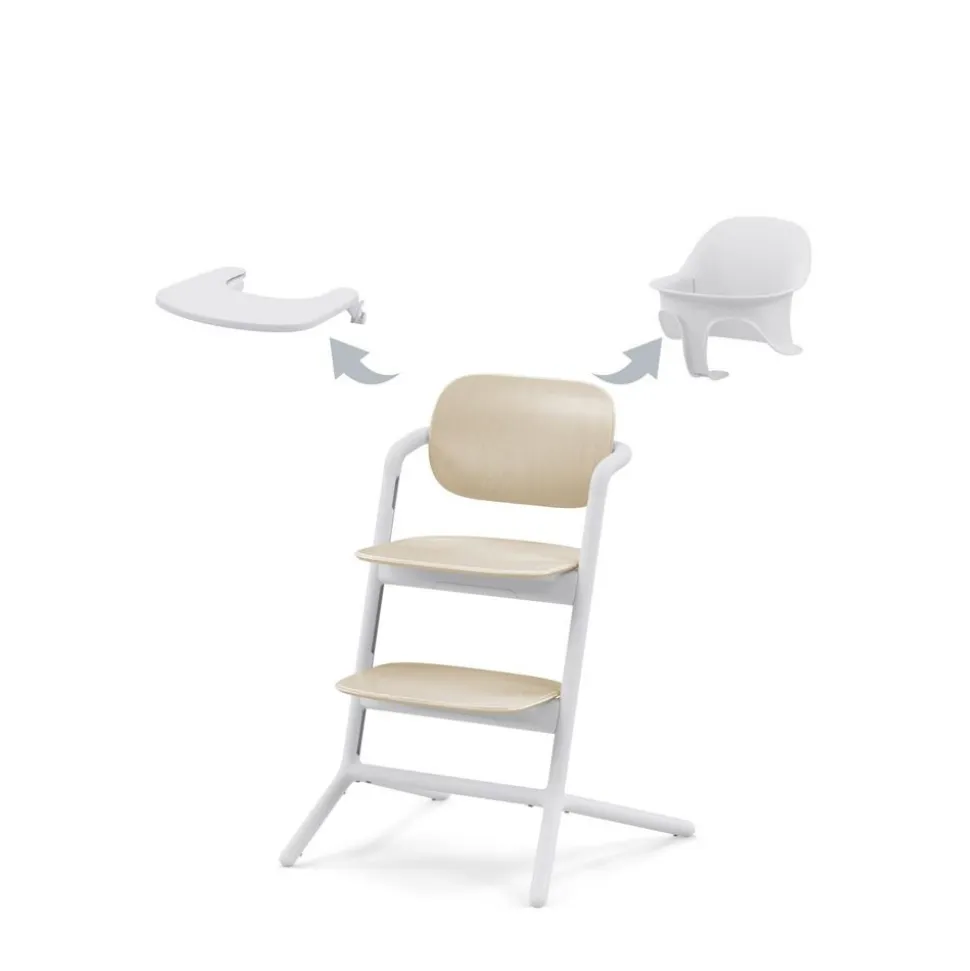 Chaise haute évolutive lemo 3en1 sand white