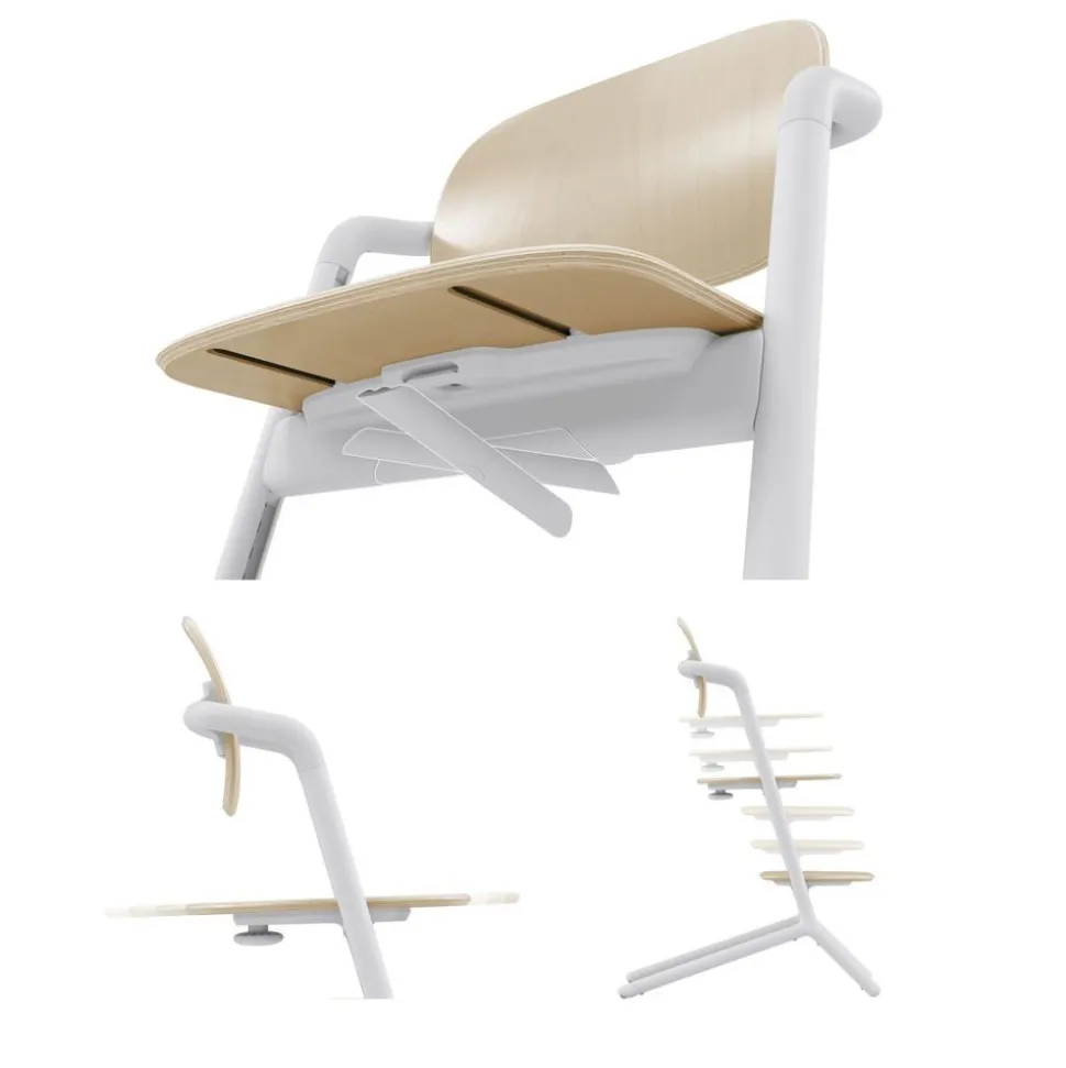 Chaise haute évolutive lemo 4en1 sand white