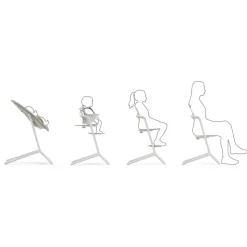 Chaise haute évolutive lemo 4en1 sand white