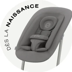 Chaise haute évolutive lemo 4en1 suede grey