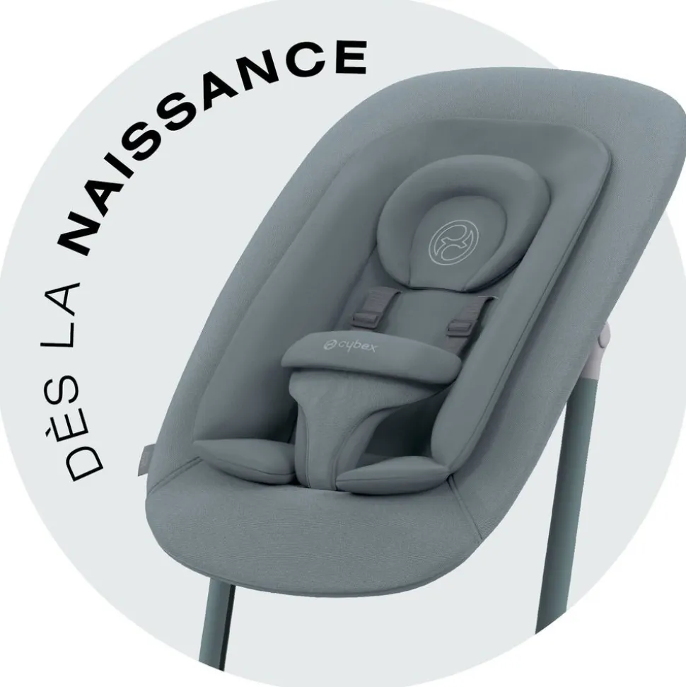Chaise haute évolutive lemo 4en1 stone blue