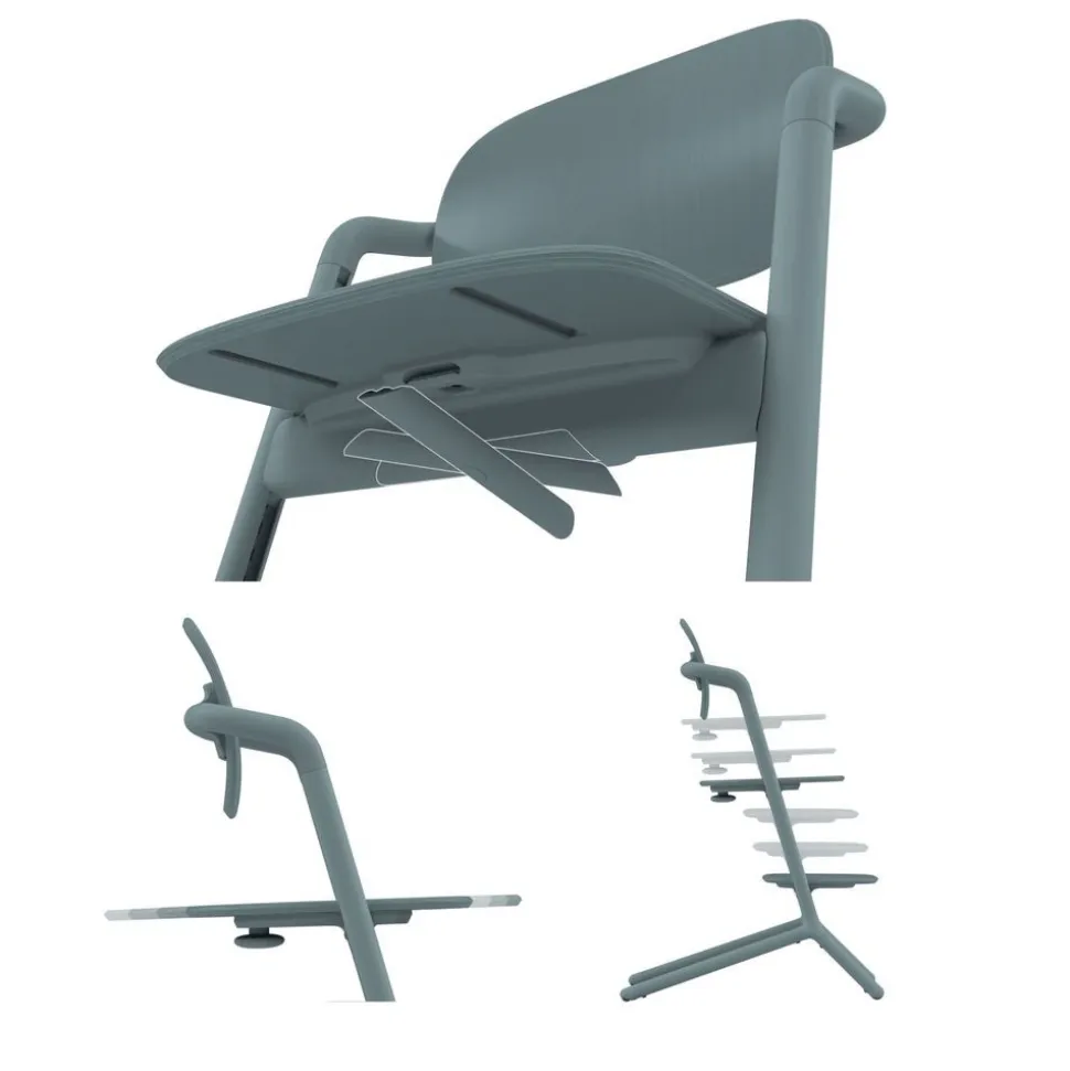 Chaise haute évolutive lemo 4en1 stone blue