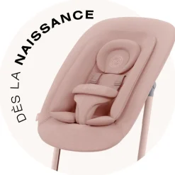 Chaise haute évolutive lemo 4en1 pearl pink