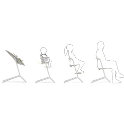 Chaise haute évolutive lemo sand white