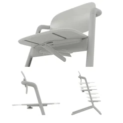 Chaise haute évolutive lemo suede grey
