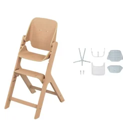 Chaise haute évolutive nesta naturel + kit enfant