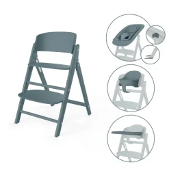 Chaise haute évolutive pliante click & fold 4en1 stone blue
