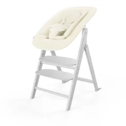 Chaise haute évolutive pliante click & fold 4en1 all white