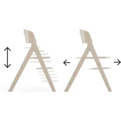 Chaise haute évolutive pliante click & fold 3en1 all natural