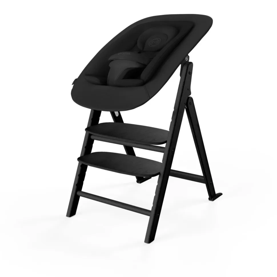 Chaise haute évolutive pliante click & fold 4en1 stunning black