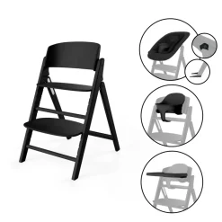 Chaise haute évolutive pliante click & fold 4en1 stunning black