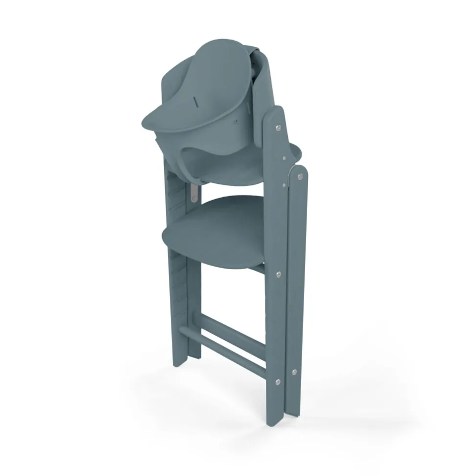 Chaise haute évolutive pliante click & fold 3en1 stone blue