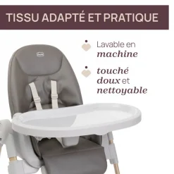Chaise haute évolutive polly armonia steel