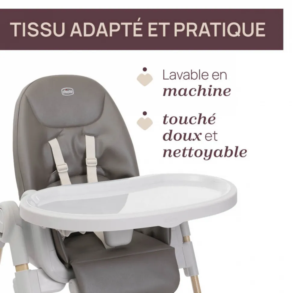 Chaise haute évolutive polly armonia steel