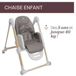 Chaise haute évolutive polly armonia motherpearl